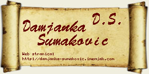 Damjanka Šumaković vizit kartica